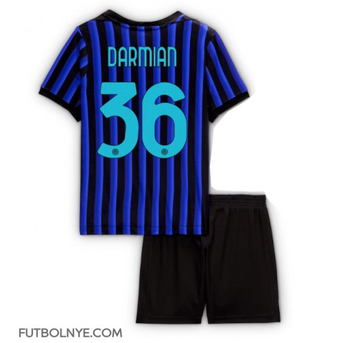 Camiseta Inter Milan Matteo Darmian #36 Primera Equipación para niños 2025-26 manga corta (+ pantalones cortos)